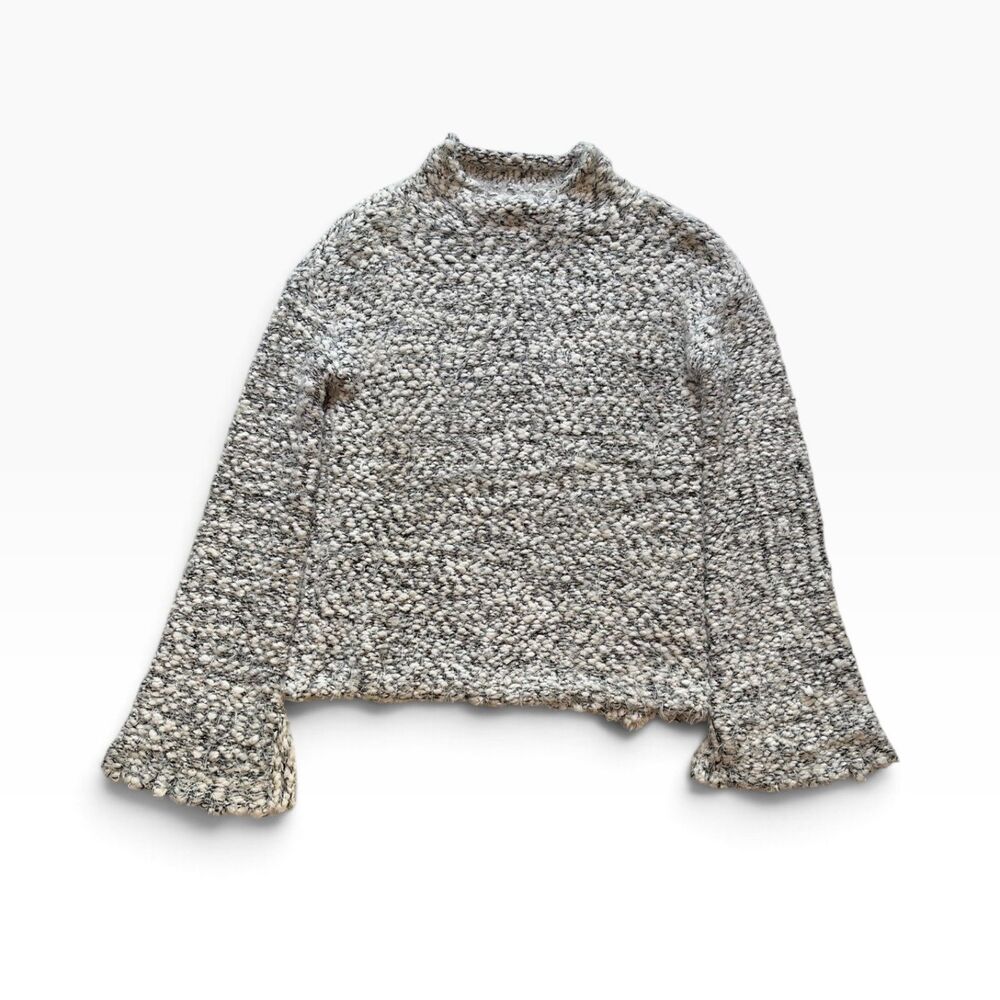 Melrose and Market Sweater Women's XXS Chunky Open Knit Marled Bell Sleeve Top